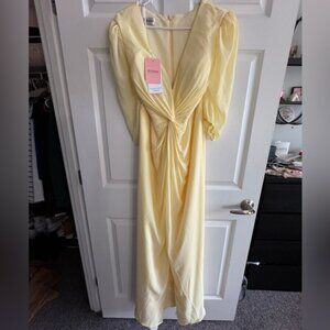 JJs House Soft Yellow Long Sleeve Dress
